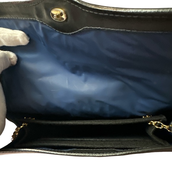 GUCCI GG Navy +Red Clutch Bag Sherry Line w Free Organizer Strap Converter - Picture 6 of 11